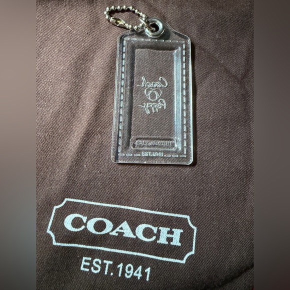Coach Poppy Clear Keychain Tag - Picture 3 of 5